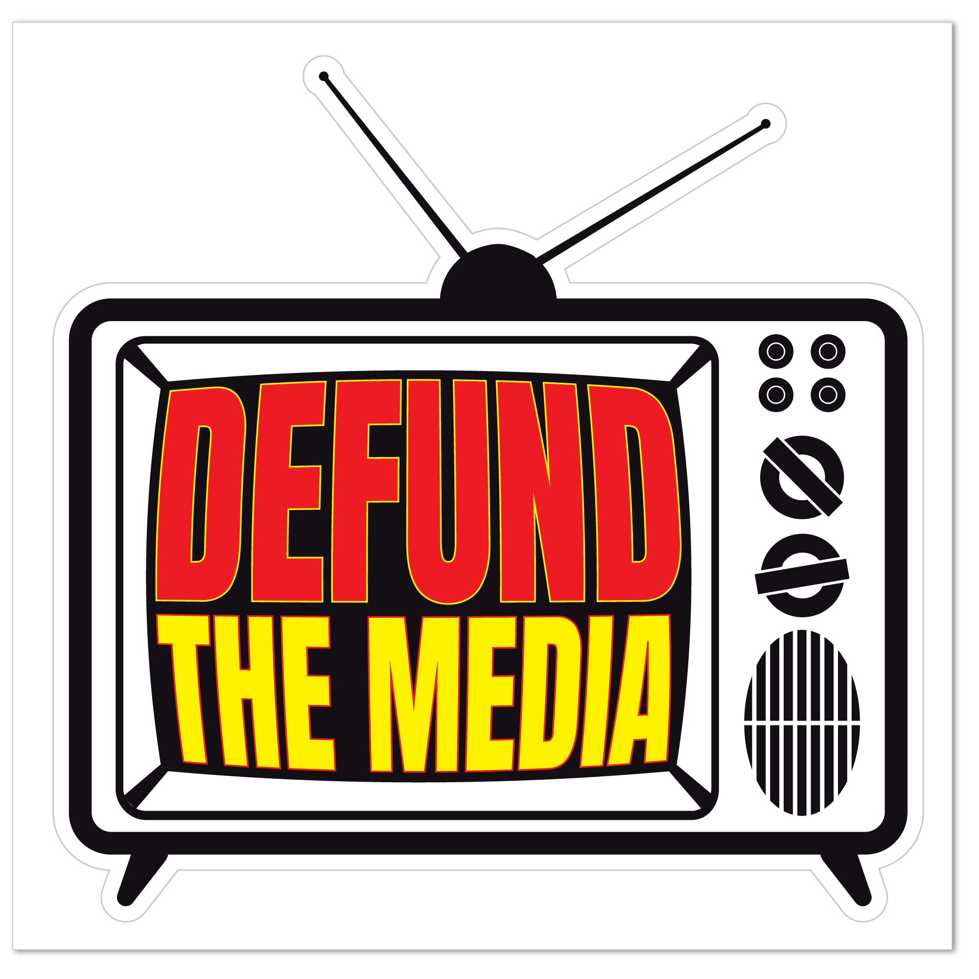 Defund The Media TV Decal