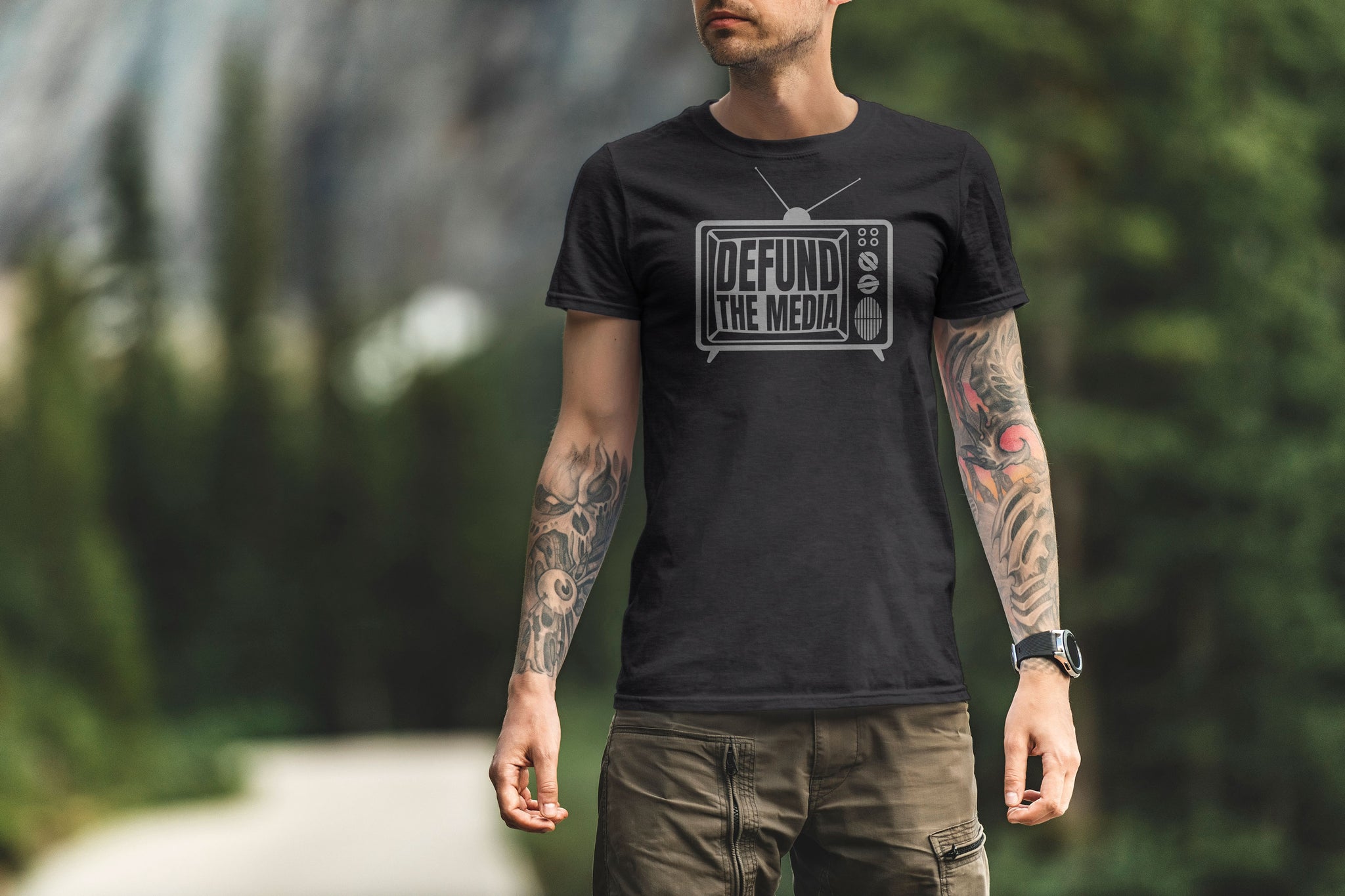 Defund The Media TV T-shirt
