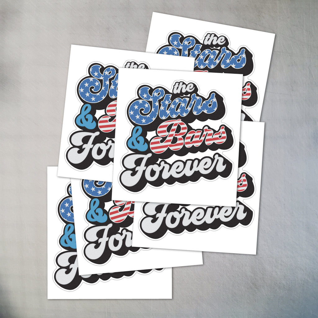 Stars And Bars Forever USA Decal
